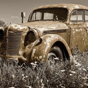 car vintage old rusty