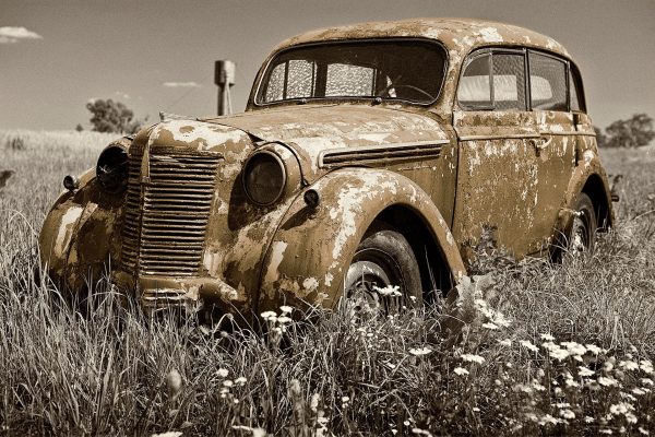 car vintage old rusty