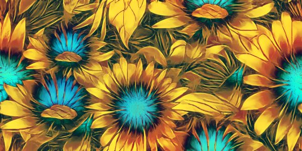 yellow flower pattern background